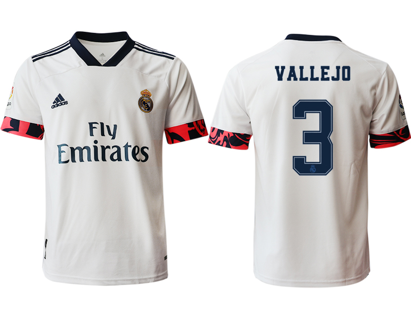 Men 2020-2021 club Real Madrid home aaa version #3 white Soccer Jerseys2->real madrid jersey->Soccer Club Jersey